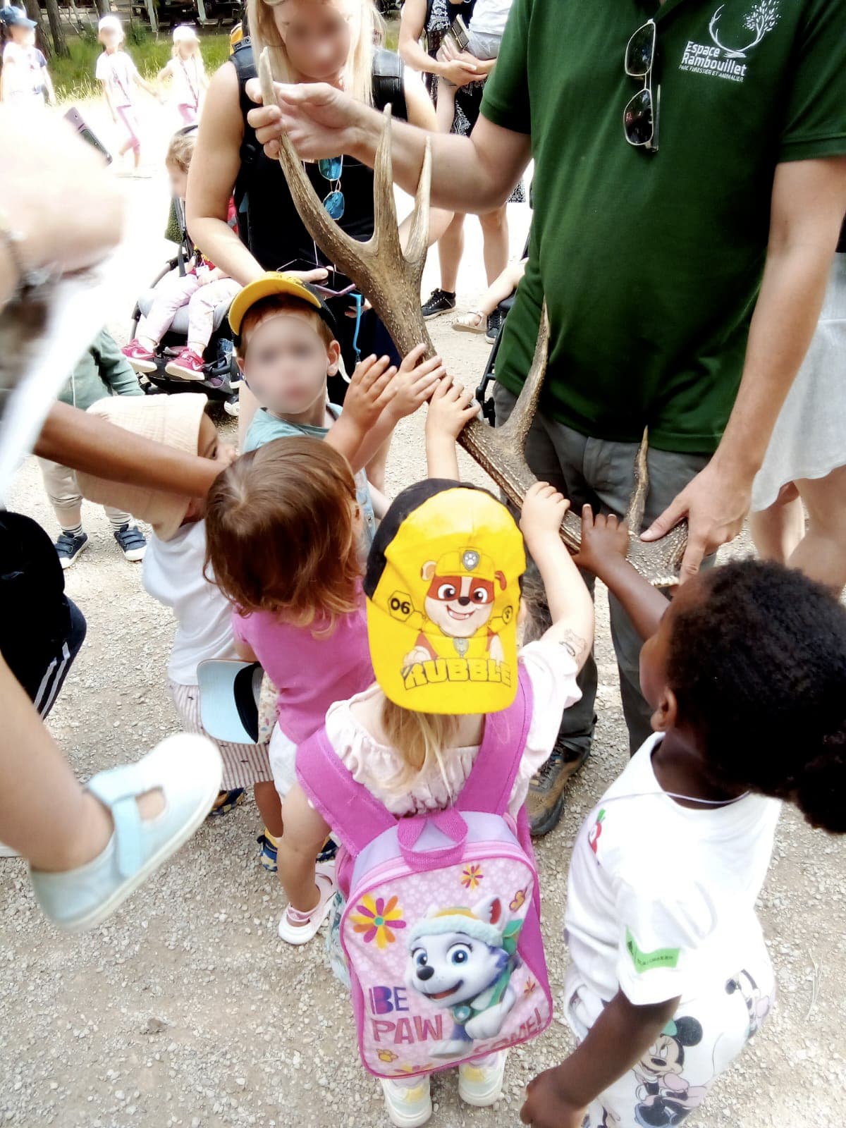 Les enfants de la crèche à la découverte de la forêt lors d'une sortie à l'Espace Rambouillet.