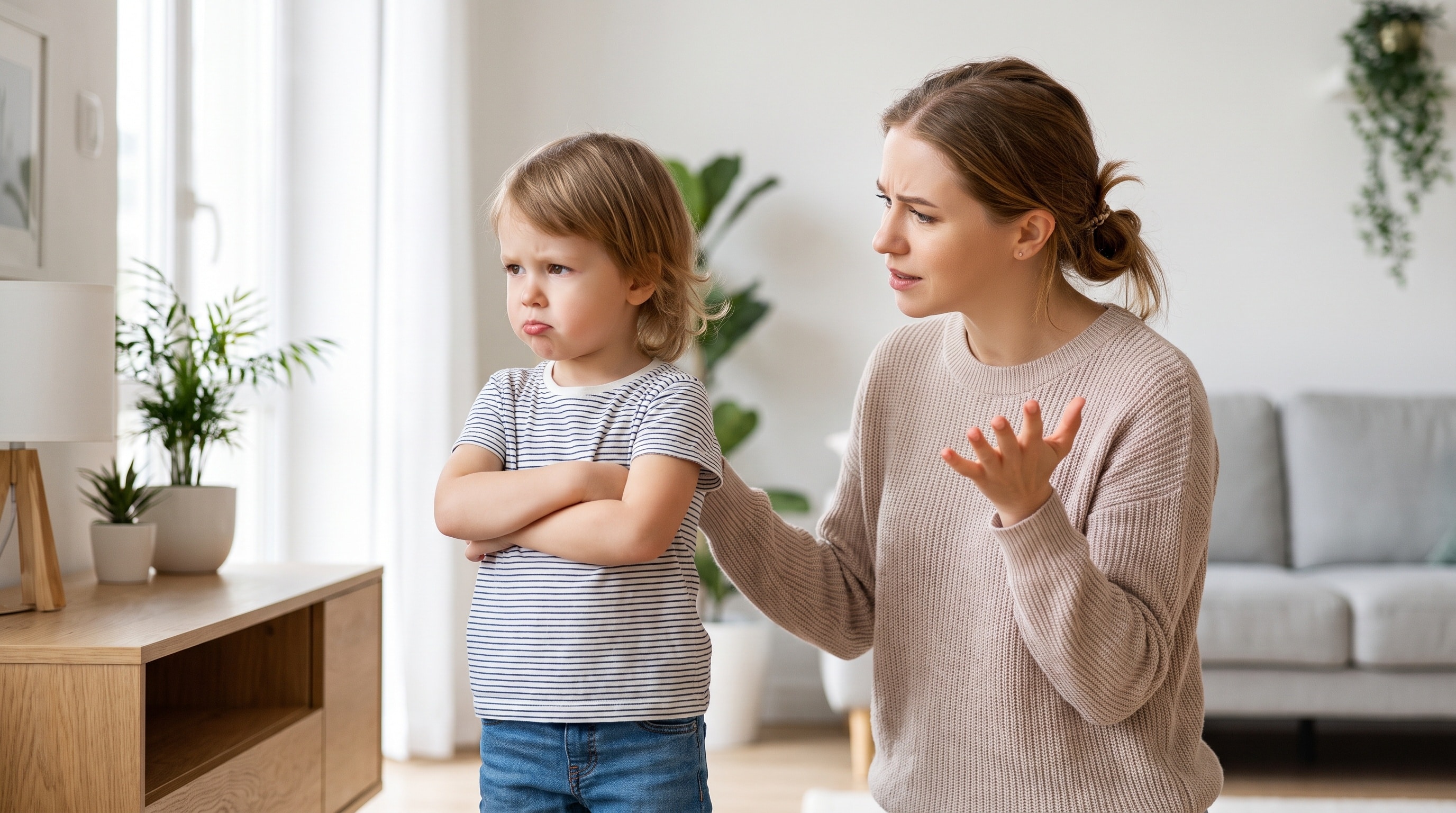 Une mère et son enfant sont en opposition.